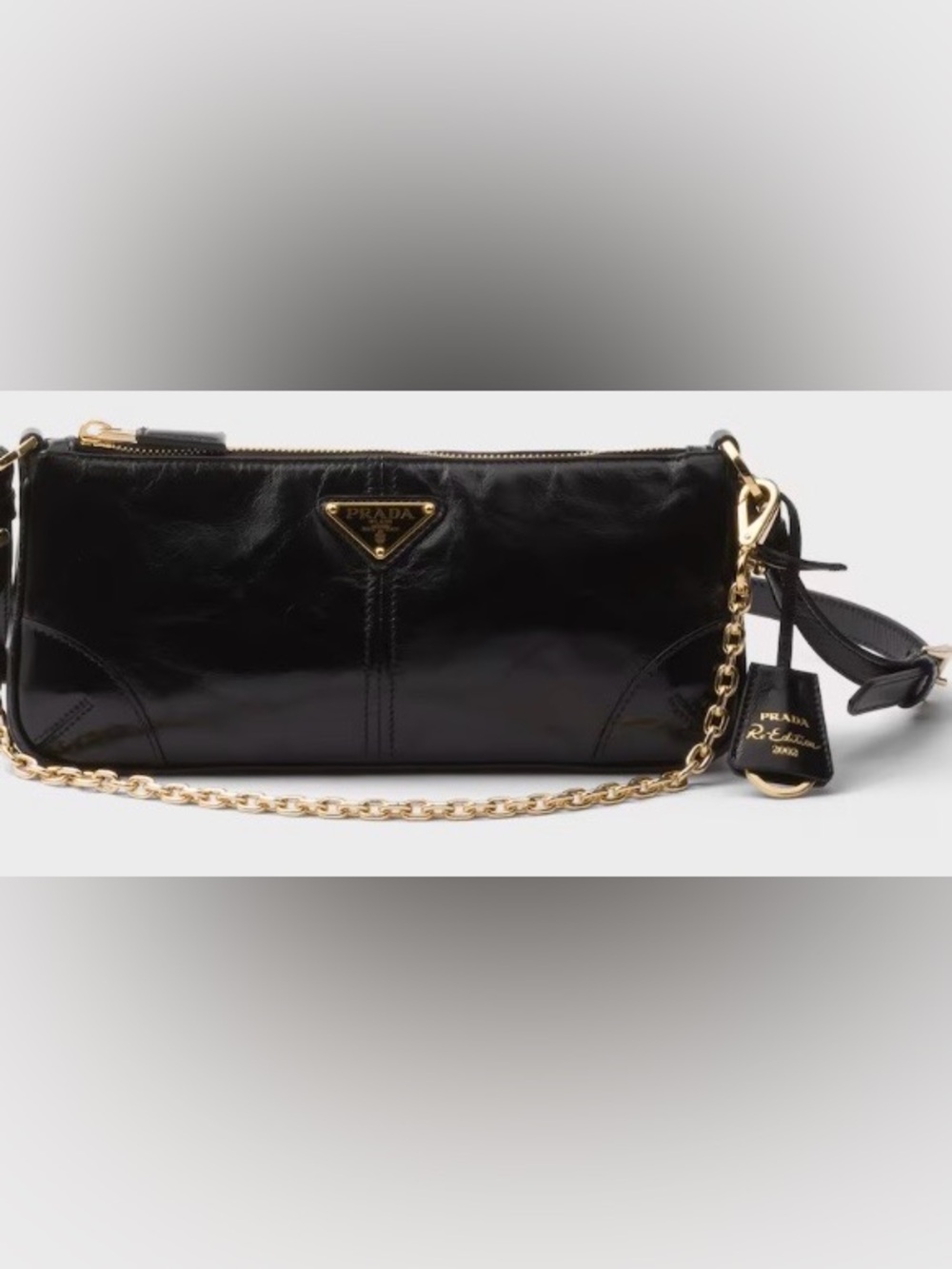 NEW $2600 Prada Re-Edition 2002 medium leather shoulder bag
